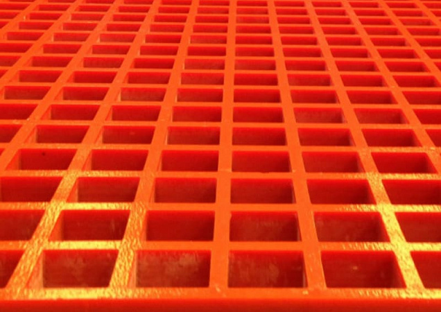Пластиковый решетчатый настил GFK ECO 50x50x50 3660x1220 RAL7040